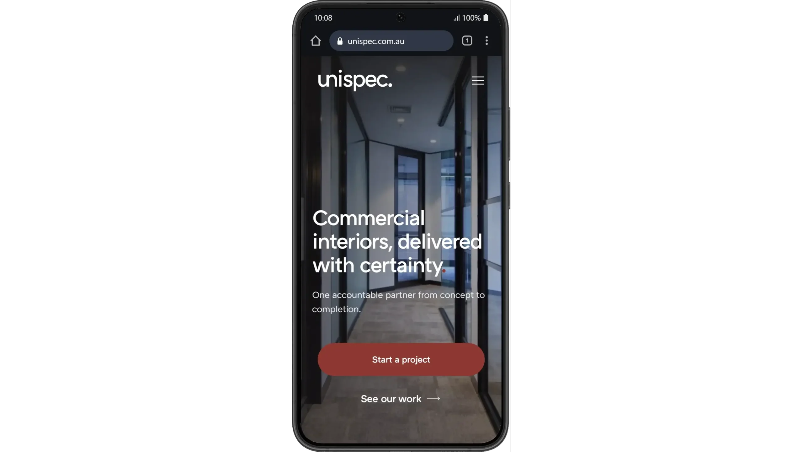 Unispec mobile display new website
