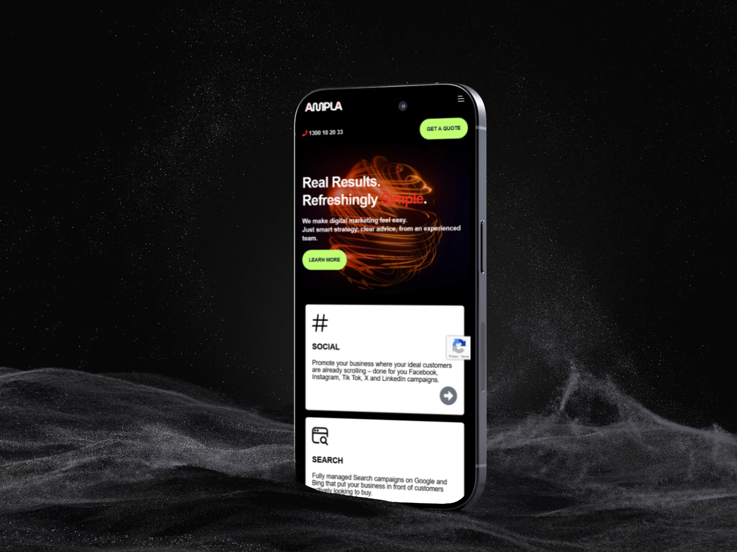 Ampla web on mobile