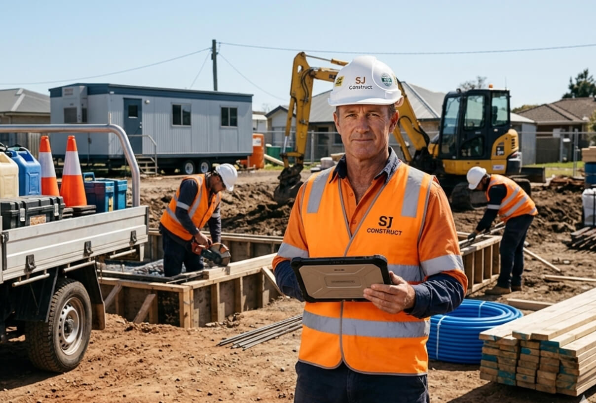 Image of a construction worker onsite