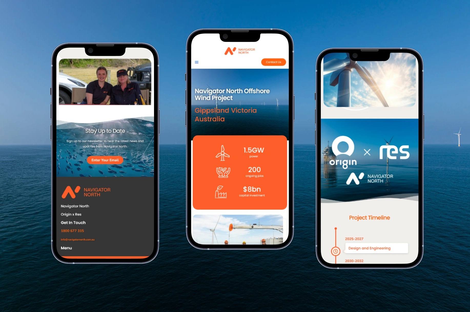 Navigator North website mobile overview