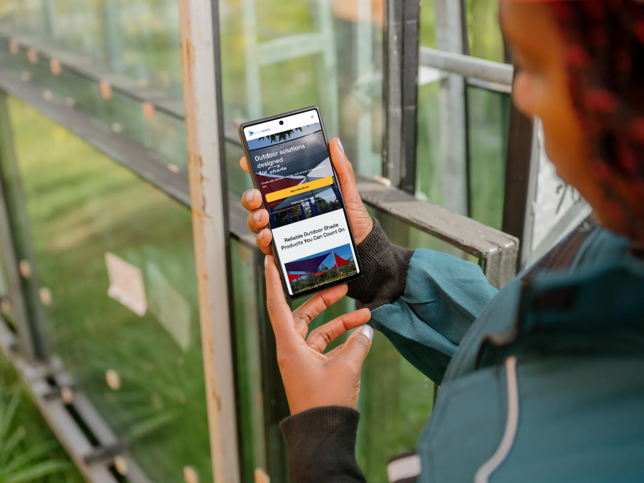 Shadeworks web on mobile