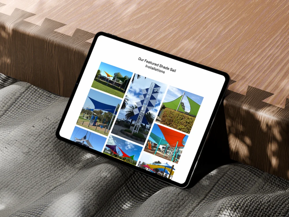 Shadeworks web on tablet