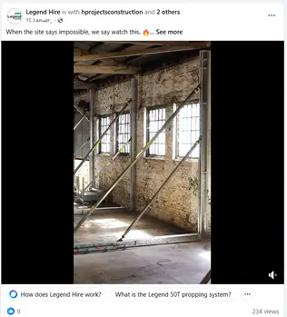 Project used in Facebook content