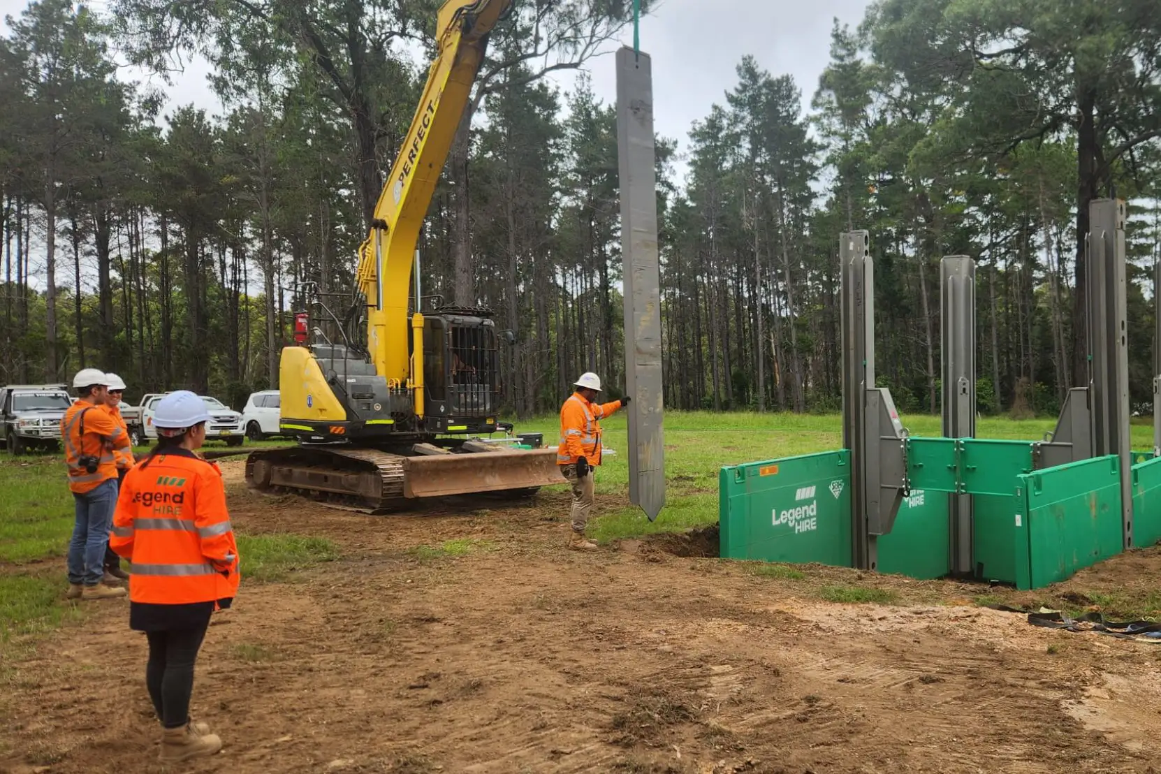 Legend Hire Trench Shoring Support Project