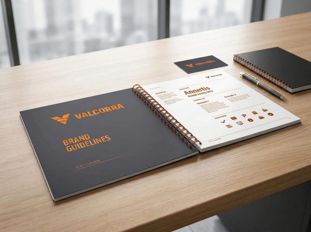 brand guidelines flatlay