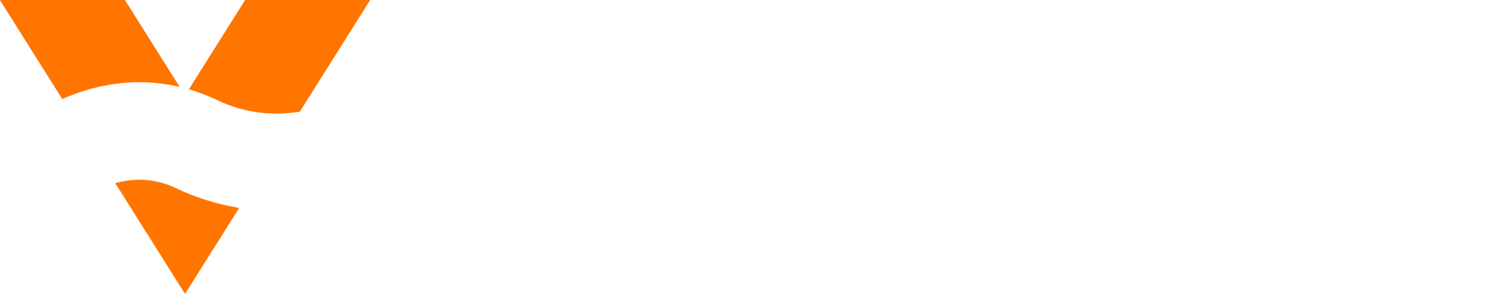 Valcorra V symbol in orange, reversed for dark backgrounds
