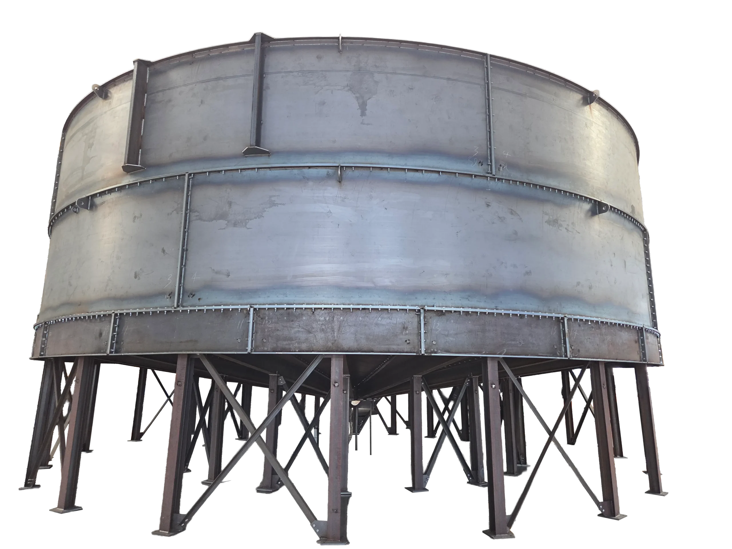 Fabricated steel thickener tank before branding