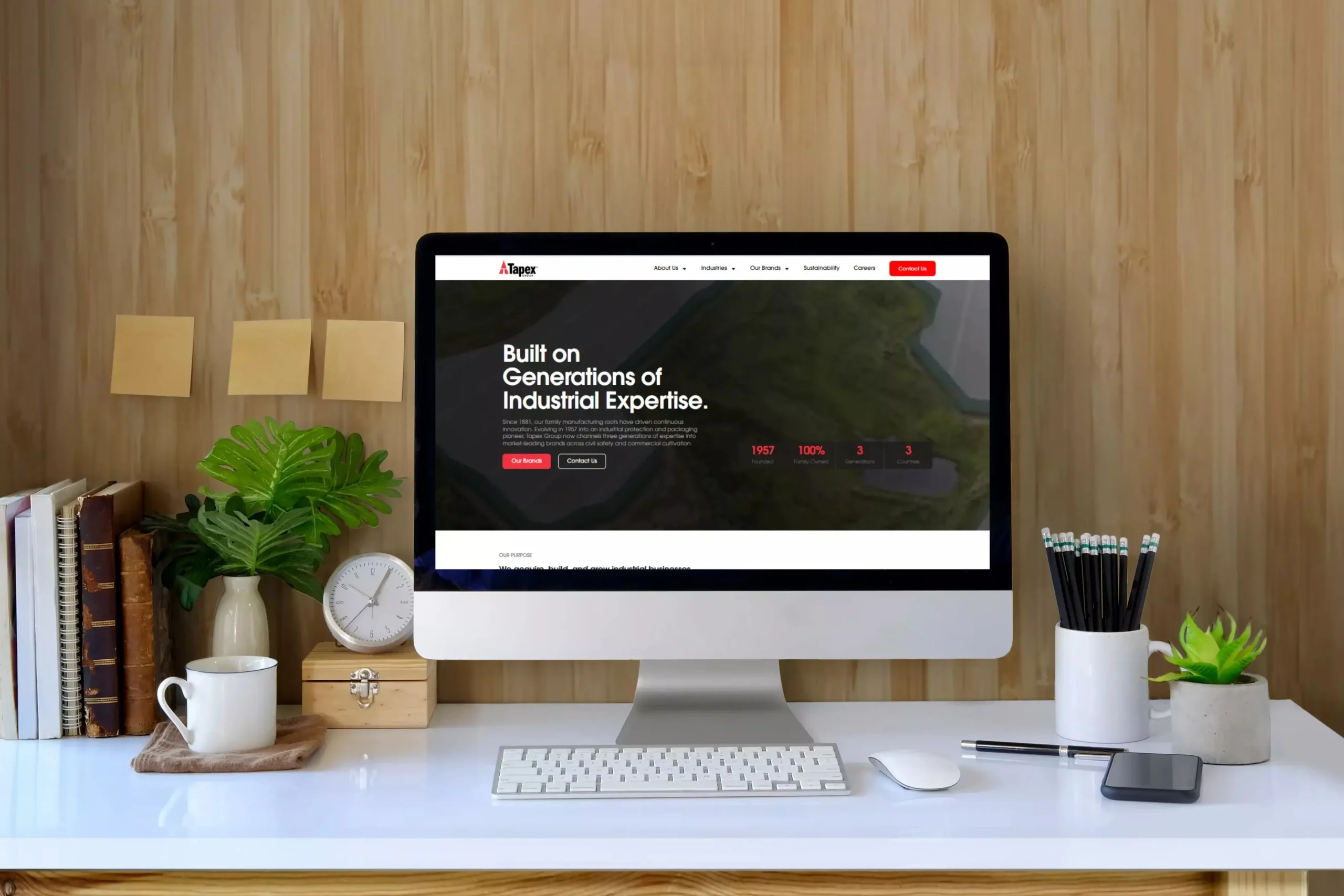 Tapex website desktop display